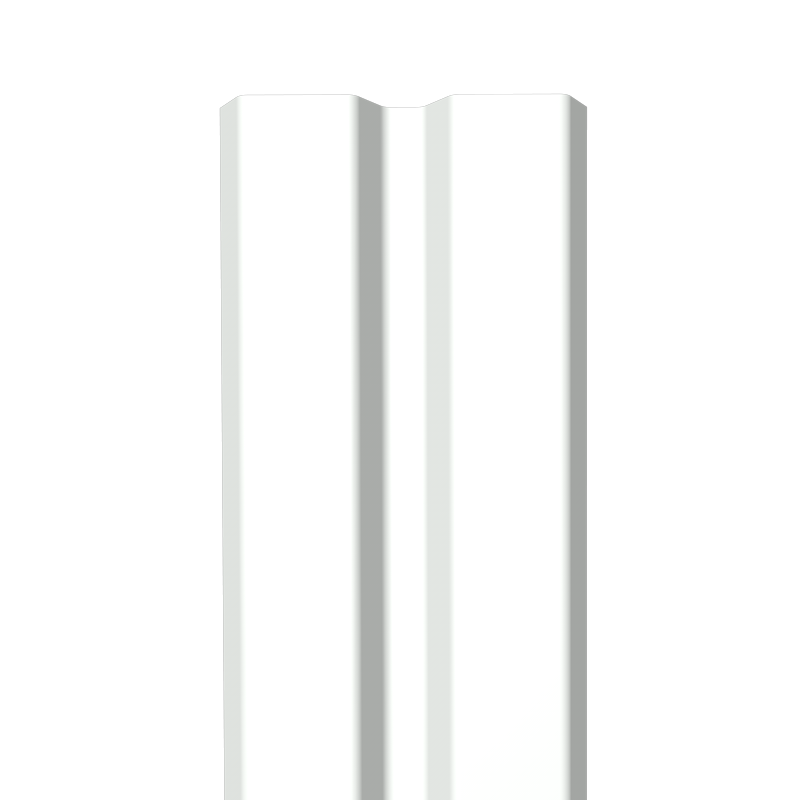 Металлический штакетник Гладкий полиэстер RAL 9003 (Белый) 1500*87*0,45 односторонний Прямой
