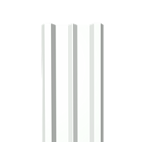 Металлический штакетник Гладкий полиэстер RAL 9003 (Белый) 3000*100*0,45 односторонний Прямой